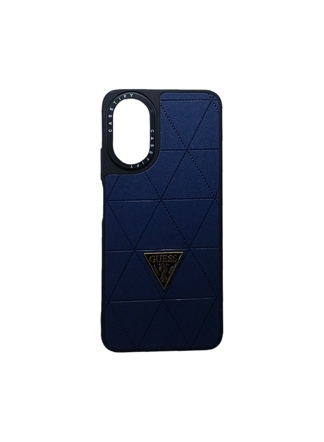 Phone Back Cover leather for Oppo A38 4G  navy - Image 1