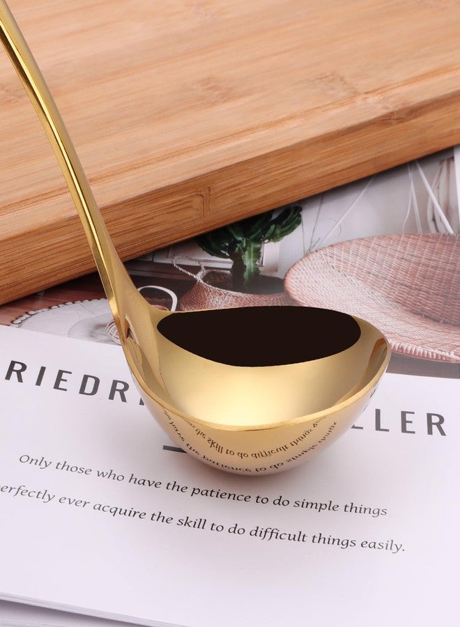 Mafier 9.5 Inch Gold Ladle Spoons SUS304 Stainless Steel Soup Ladle 2 oz. Gravy Sauce Kitchen Ladle for serving(Set of 2) - Image 4
