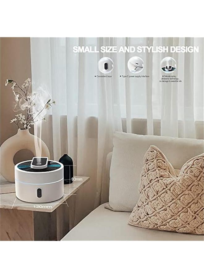 هوكور مرطب هواء بالموجات فوق الصوتية، سعة 220 مل، USB، أضواء ملونة، توقف تلقائي، هدية (أبيض) - Image 2