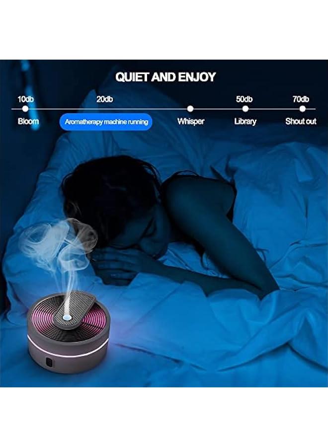 هوكور مرطب هواء بالموجات فوق الصوتية، سعة 220 مل، USB، أضواء ملونة، توقف تلقائي، هدية (أبيض) - Image 4