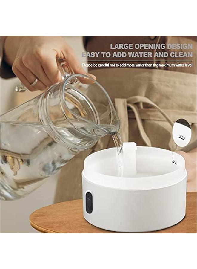 هوكور مرطب هواء بالموجات فوق الصوتية، سعة 220 مل، USB، أضواء ملونة، توقف تلقائي، هدية (أبيض) - Image 5