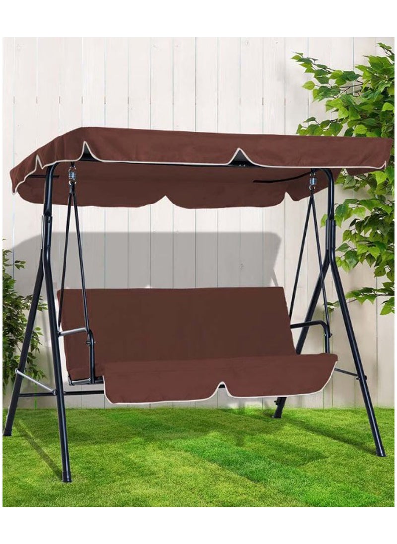 Living - 2-Seater Swing Patio with Weather Resistant  Adjustable Tilt Canopy - Image 1