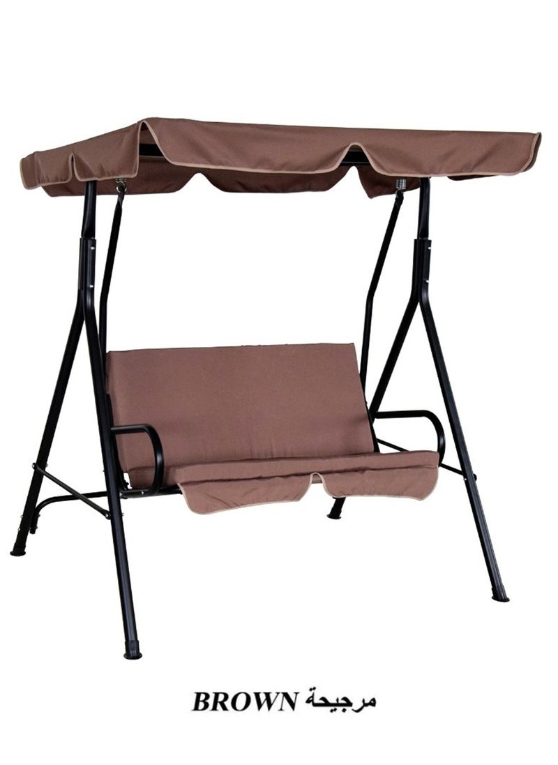 Living - 2-Seater Swing Patio with Weather Resistant  Adjustable Tilt Canopy - Image 1