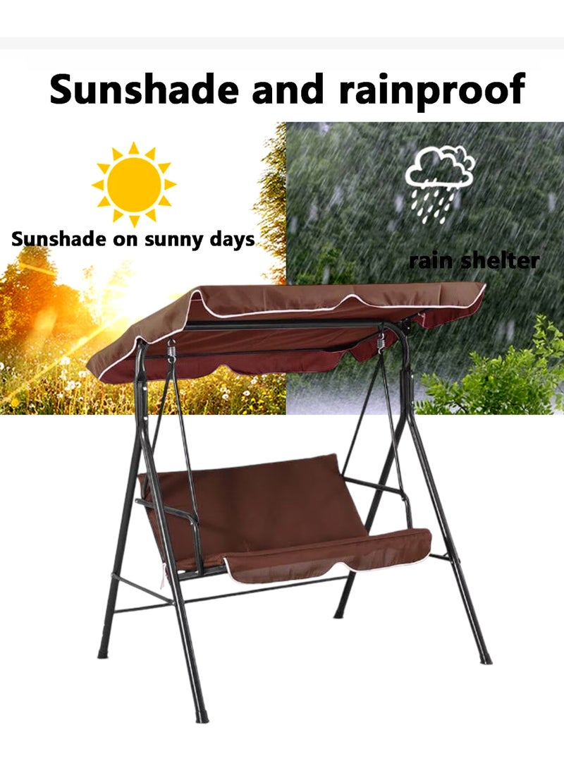 Living - 2-Seater Swing Patio with Weather Resistant  Adjustable Tilt Canopy - Image 1