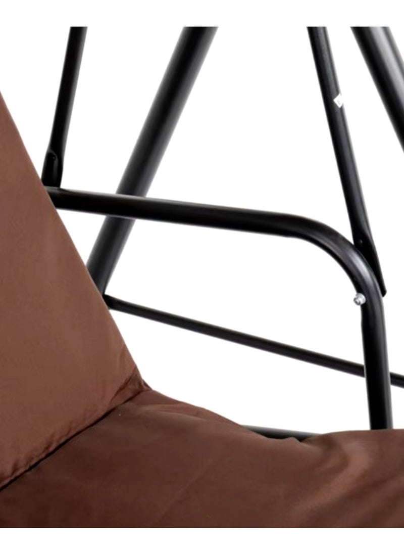 Living - 2-Seater Swing Patio with Weather Resistant  Adjustable Tilt Canopy - Image 1