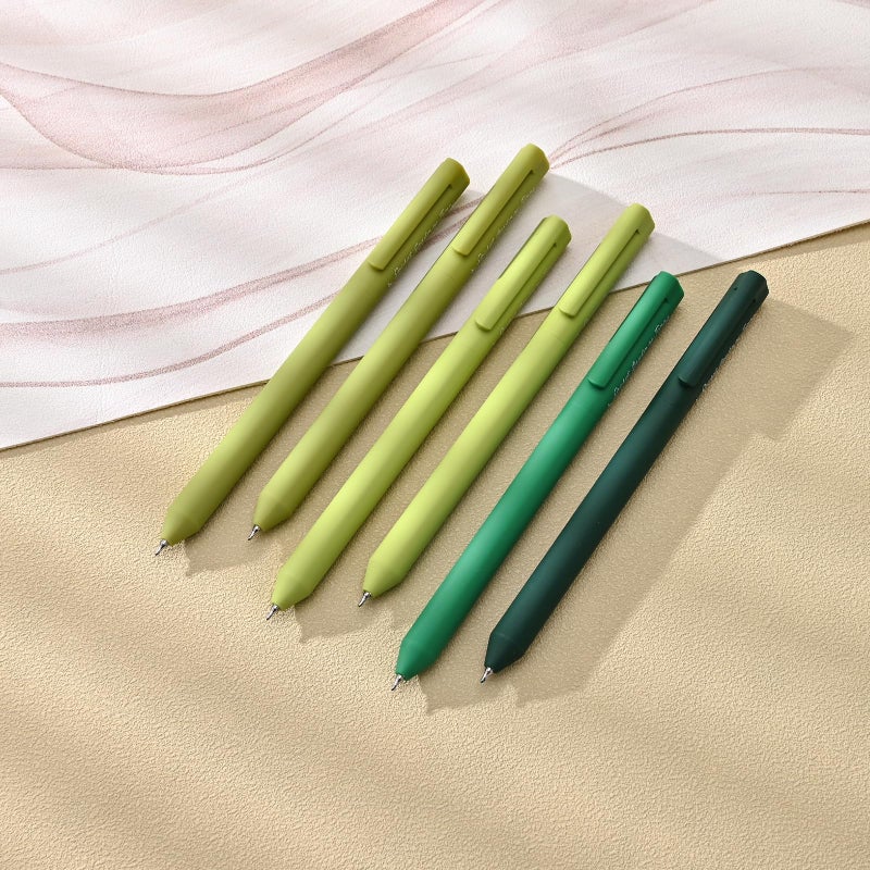 BAYTORY 8Pcs Colored Gel Pens, 0.5mm Fine Point Multicolored Ink Pen, Colorful Pens Smooth Writing for Note Taking and Marking Supplies (Green) - Image 3