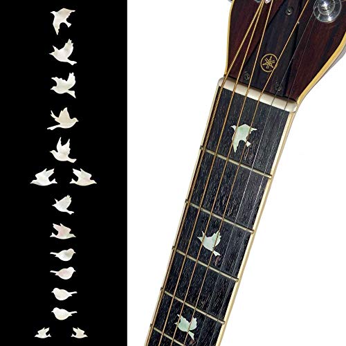 Inlaystickers Inlay Sticker Fret Markers for Guitars & Bass - Doves - White Pearl - Image 1