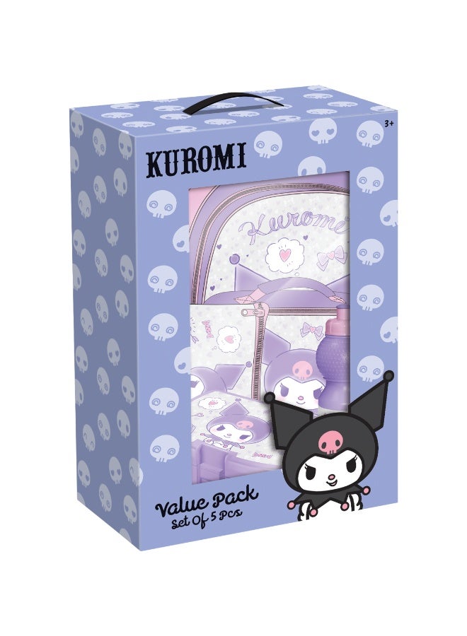Disney Kuromi  5 In 1 Value Pack (16" Trolley Bag) - FKVPT16-505 - Image 1
