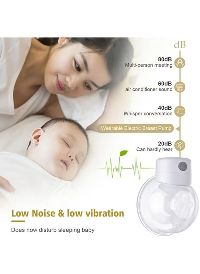 Generic - Portable hands-free electric suction pump with LCD display, white - Image 1
