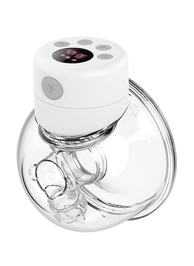 Generic - Portable hands-free electric suction pump with LCD display, white - Image 1