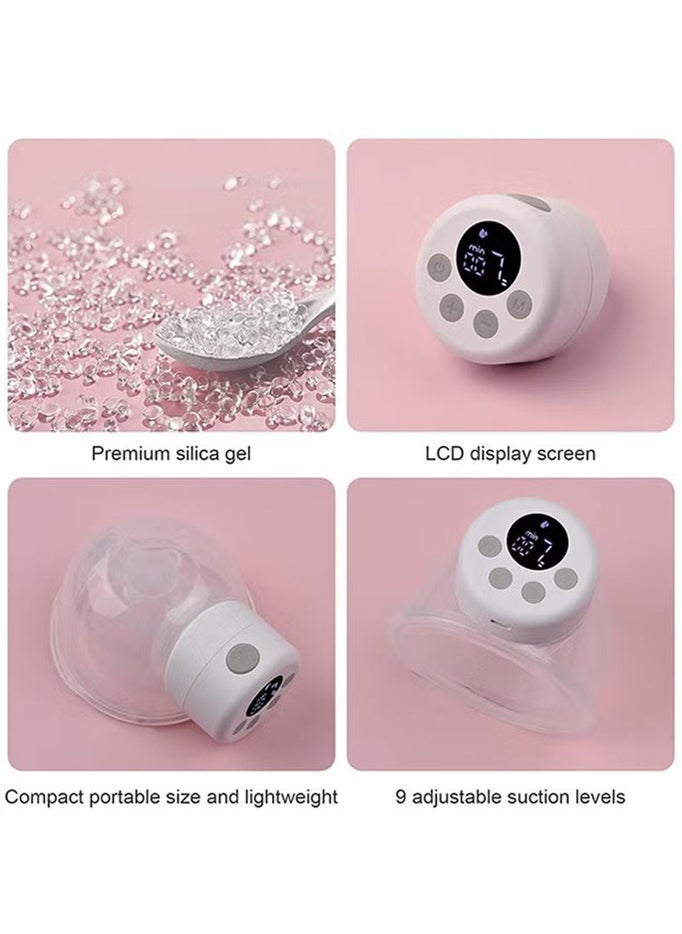 Generic - Portable hands-free electric suction pump with LCD display, white - Image 1