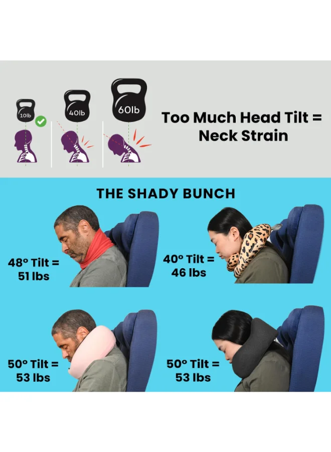 Cabeau Evolution X | First Customizable Neck Pillow, Adjustable Height & Neck Fit for Ultra Comfort, Supports Spine Alignment, w/ Air Vent for Cooling Effect, 14+ Years Old - Dark/Light Blue