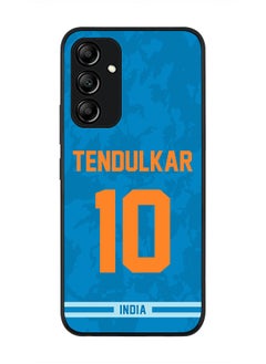 Rugged Black Edge Case for Samsung Galaxy A34 5G, Slim fit Soft Case Flexible thin Cover - Player Name - Sachin Tendulkar, Jersey Number- 10