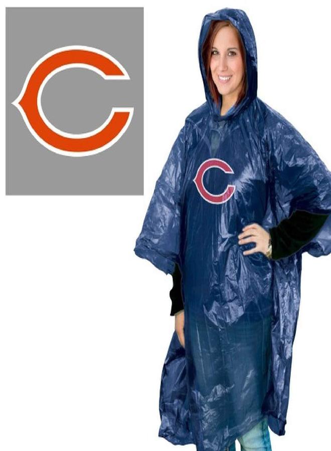 WinCraft WinCraft NFL Chicago Bears Rain Poncho, Team Colors, One Size  - Image 3