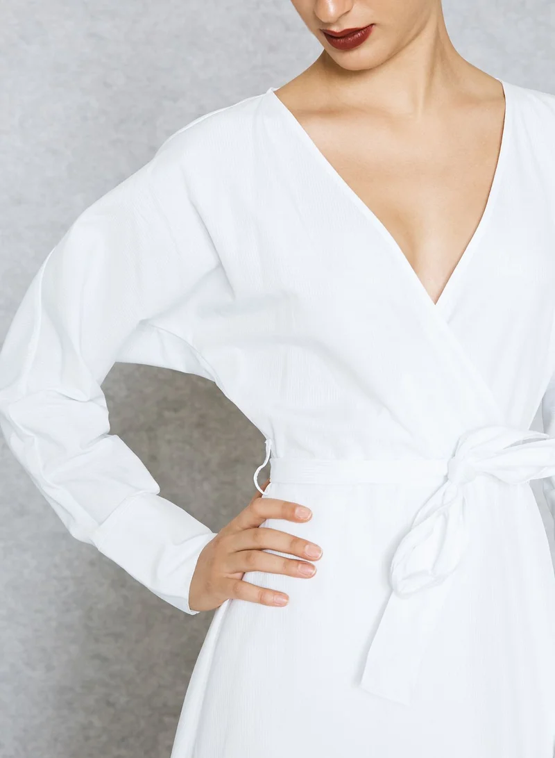 ELLA Wrap Front Tie Dress