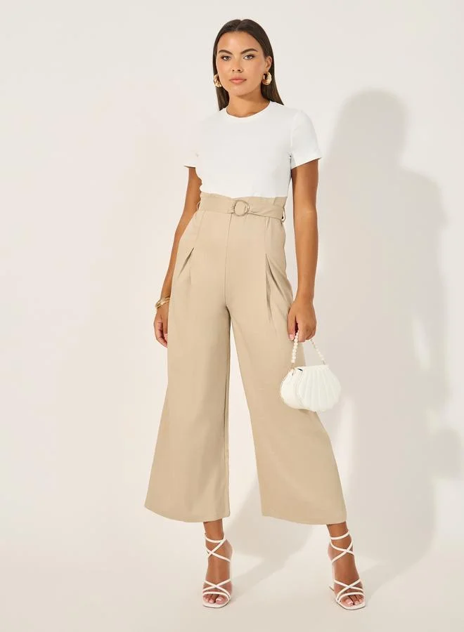 Styli Styli Color Block Short Sleeve Wide Leg Jumpsuit