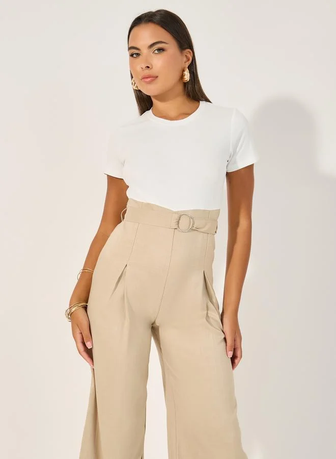 Styli Styli Color Block Short Sleeve Wide Leg Jumpsuit