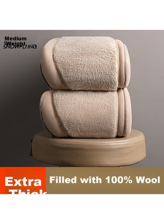 Snowflying 100% Wool Filled Warm Pants Women's Cotton Pants With Knee Protection Waist Thickened Middle-aged And Elderly Extra Thick Winter New Product - Image 5
