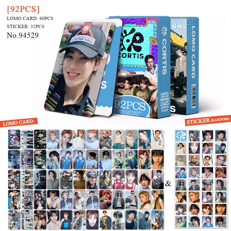 BTS Lomocard & Sticker Set – 92PCS (60 Lomocards + 32 Random Stickers) | Aesthetic Photo Card Collection for Fans