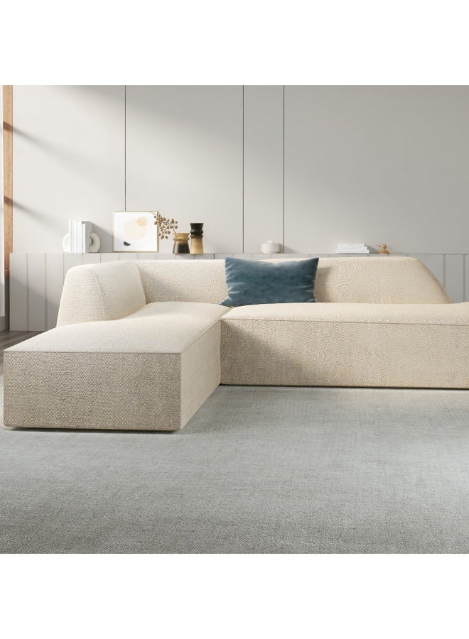 الهوم كنبة 5 مقاعدبمقاس 85x180x250x75 سم من الكتان - بيج - Image 2