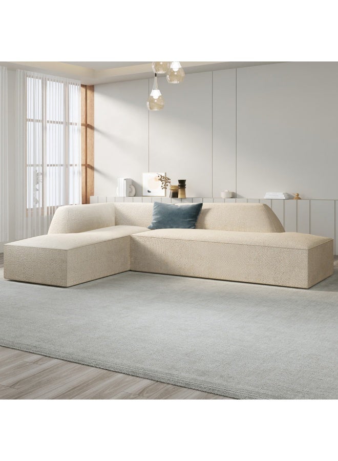 الهوم كنبة 5 مقاعدبمقاس 85x180x250x75 سم من الكتان - بيج - Image 4