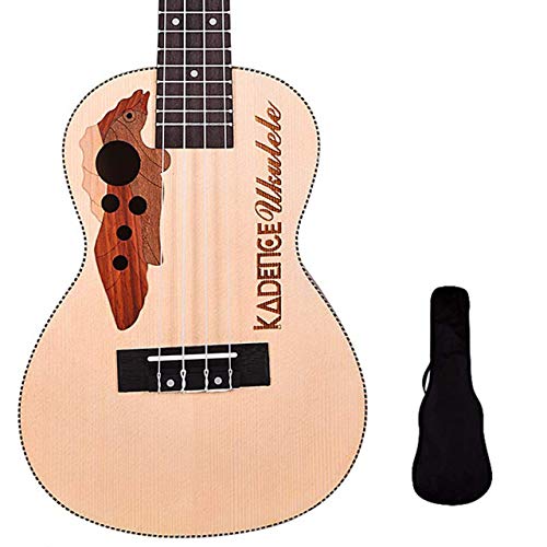 Kadence UKC01-SPL Concert 23" Acoustic Ukulele | Spruce Wood | Comes with Bag | Includes Learning Course | Natural - Image 1