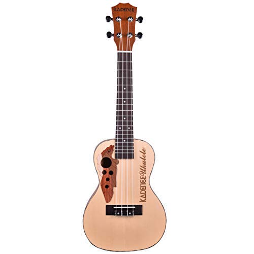 Kadence UKC01-SPL Concert 23" Acoustic Ukulele | Spruce Wood | Comes with Bag | Includes Learning Course | Natural - Image 3