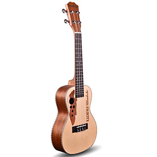 Kadence UKC01-SPL Concert 23" Acoustic Ukulele | Spruce Wood | Comes with Bag | Includes Learning Course | Natural - Image 5