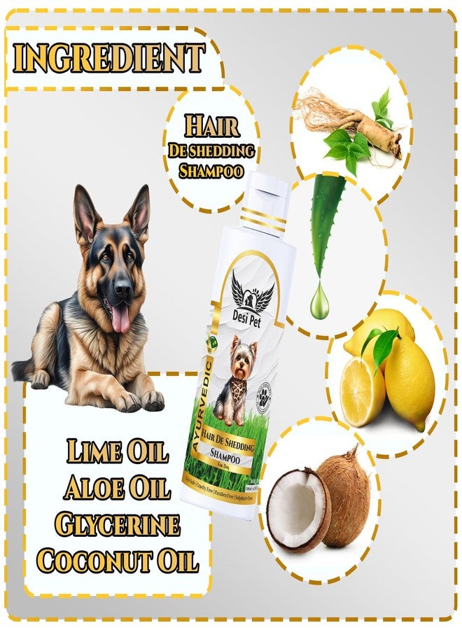 Desi Pet Hair De Shedding Shampoo for Dog, Puppy | Dog Shampoo for Repair & Strengthening Damaged Fur, Reduces Hair Fall, Cleans & Conditions | Hair Fall Control Shampoo for All Dog Breed – 200ml - Image 4