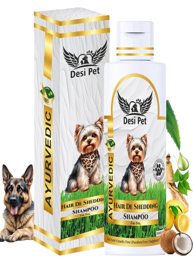 Desi Pet Hair De Shedding Shampoo for Dog, Puppy | Dog Shampoo for Repair & Strengthening Damaged Fur, Reduces Hair Fall, Cleans & Conditions | Hair Fall Control Shampoo for All Dog Breed – 200ml - Image 1