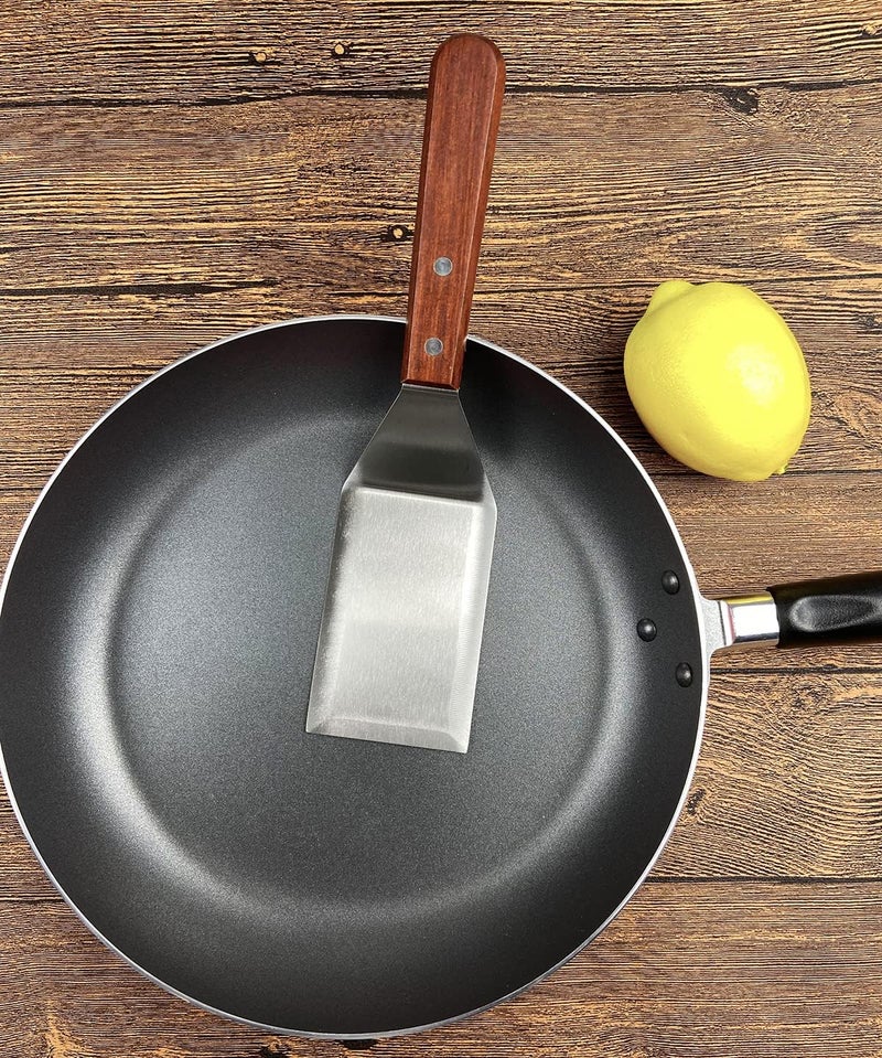 KLAQQED Metal Spatula for Cast Iron Skillet, Grill & BBQ, Stainless Steel Spatula for Burgers, Fish & Eggs, Flat Top Griddle Spatula - Image 5