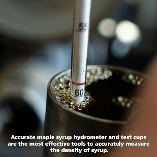 AYUSEB Maple Syrup Hydrometer Test Cup Kit - Maple Syrup Density Kit, Baume and Brix Scale, Stainless Steel Maple Syrup Kit with Cleaning Brush - Calibrated to Create Pure Maple Syrup - Image 5