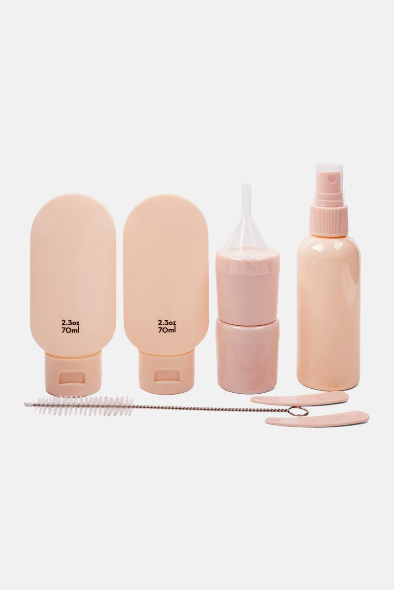 Luxe + Willow Travel Bag With Bottles Set, Light Pink  - Image 3