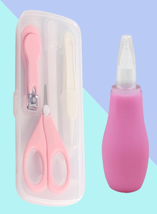 Alya The Cheeky Kidzz Baby 4 In1 Baby Manicure Pedicure Grooming Essential Nailkit Set With Protective Case Baby Nail Clippers Scissor Nail Filer With Nasal Vacuum Suction Nose Aspirator Cleaning Teether (DESIGN 502) - Image 1