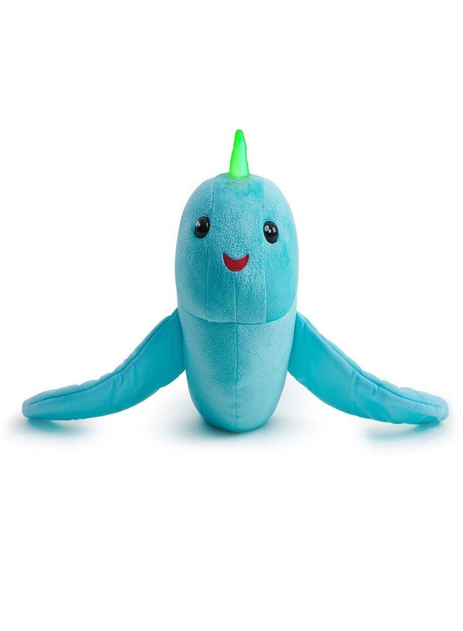 WowWee Fingerlings Hugs - Nikki (Blue Glitter) - Interactive Plush Narwhal - Image 2