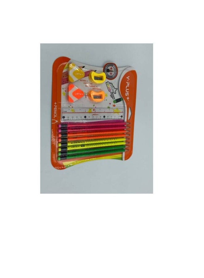 YPlus Star Neon Move Kit Stationery Set (Pack Of 13) - Image 2