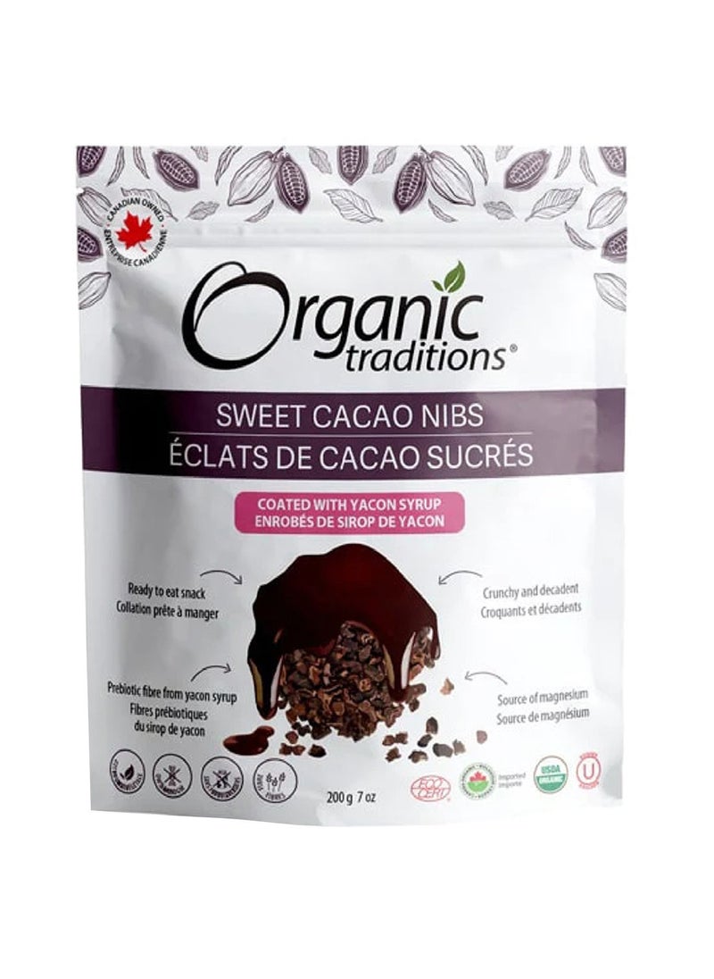 Organic Traditions - Sweet Cacao Nibs With Yacon 200G : 00294 - Image 1