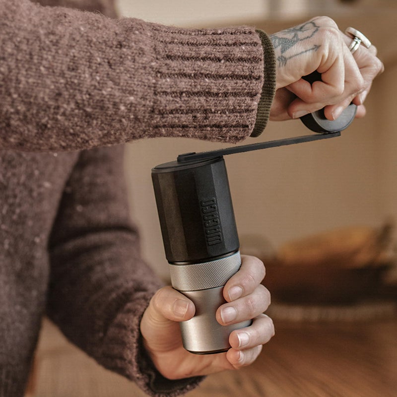 WACACO WACACO Exagrind, Manual Coffee Grinder, Stainless Steel Conical Burr, High Precision Adjustable Coffee Bean Grinder with Hand Crank, Handheld Portable Grinder for Espresso, Pour-over, Camping, Travel  - Image 4