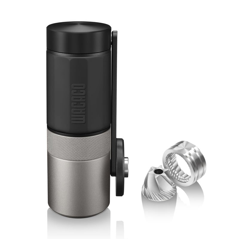 WACACO WACACO Exagrind, Manual Coffee Grinder, Stainless Steel Conical Burr, High Precision Adjustable Coffee Bean Grinder with Hand Crank, Handheld Portable Grinder for Espresso, Pour-over, Camping, Travel  - Image 1