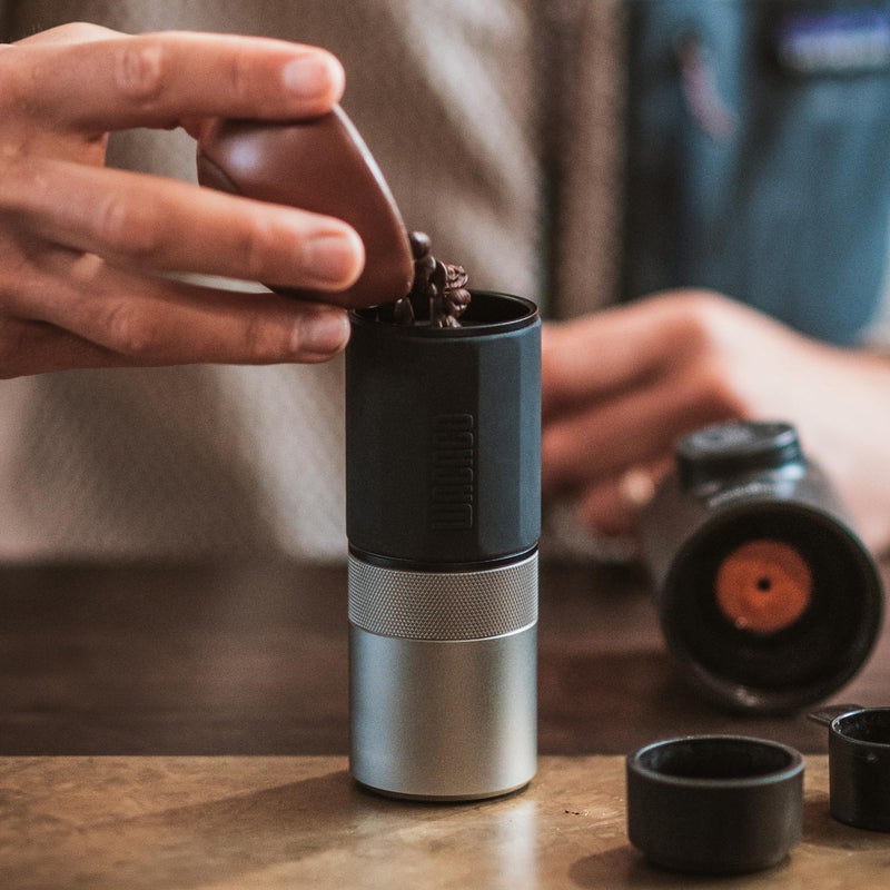 WACACO WACACO Exagrind, Manual Coffee Grinder, Stainless Steel Conical Burr, High Precision Adjustable Coffee Bean Grinder with Hand Crank, Handheld Portable Grinder for Espresso, Pour-over, Camping, Travel  - Image 3