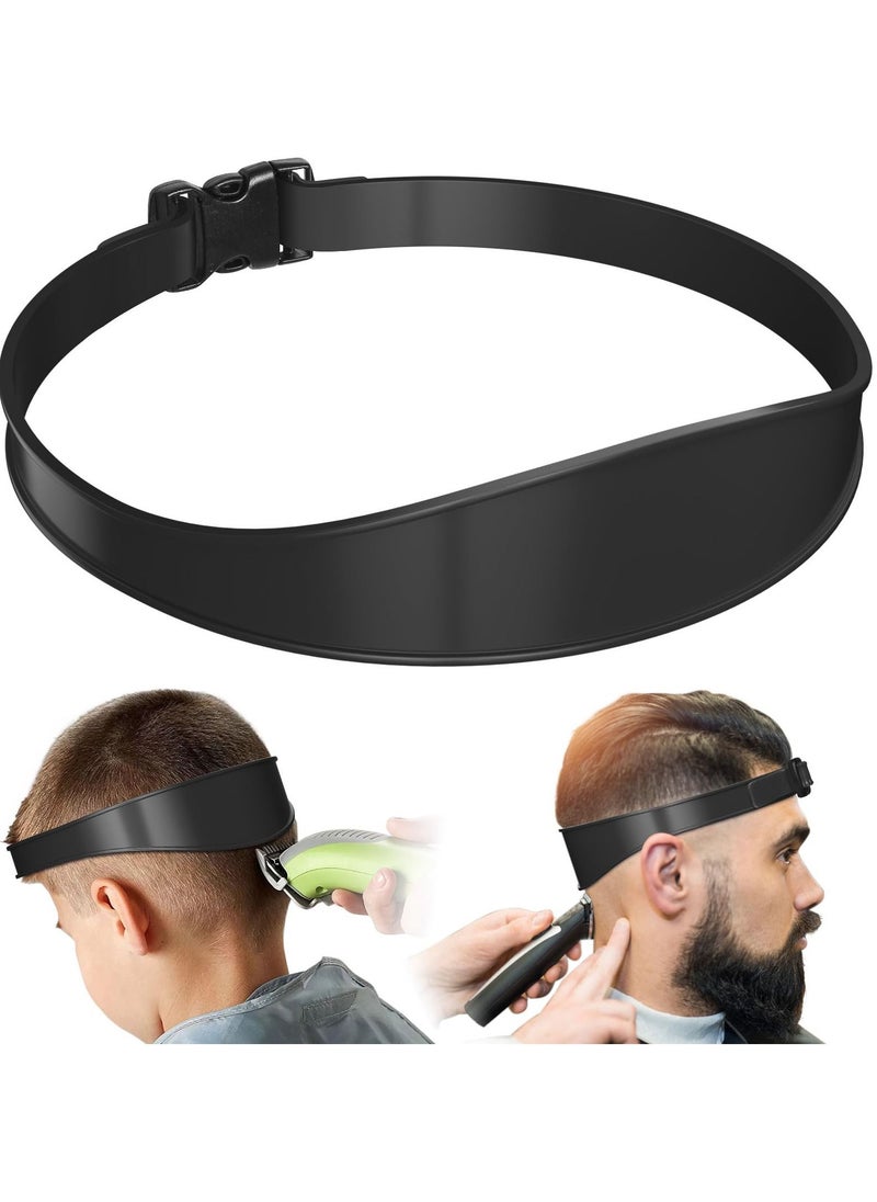 Excefore - Neckline Shaving Template and Hair Trimming Guide, Barber Style DIY Hands-Free Cut Trim and Shave Use for Straight Lines, Non-Slip Skin Safe Silicone, Easy Use Tool Soft Portable (Black) - Image 1