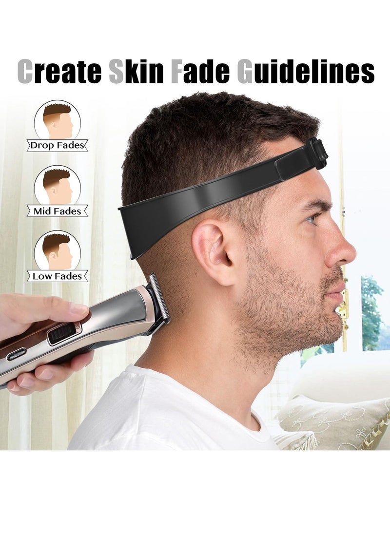 Excefore - Neckline Shaving Template and Hair Trimming Guide, Barber Style DIY Hands-Free Cut Trim and Shave Use for Straight Lines, Non-Slip Skin Safe Silicone, Easy Use Tool Soft Portable (Black) - Image 1