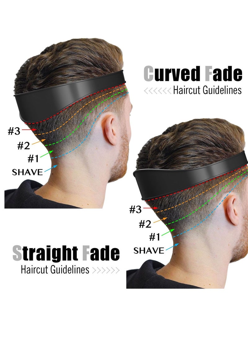Excefore - Neckline Shaving Template and Hair Trimming Guide, Barber Style DIY Hands-Free Cut Trim and Shave Use for Straight Lines, Non-Slip Skin Safe Silicone, Easy Use Tool Soft Portable (Black) - Image 1
