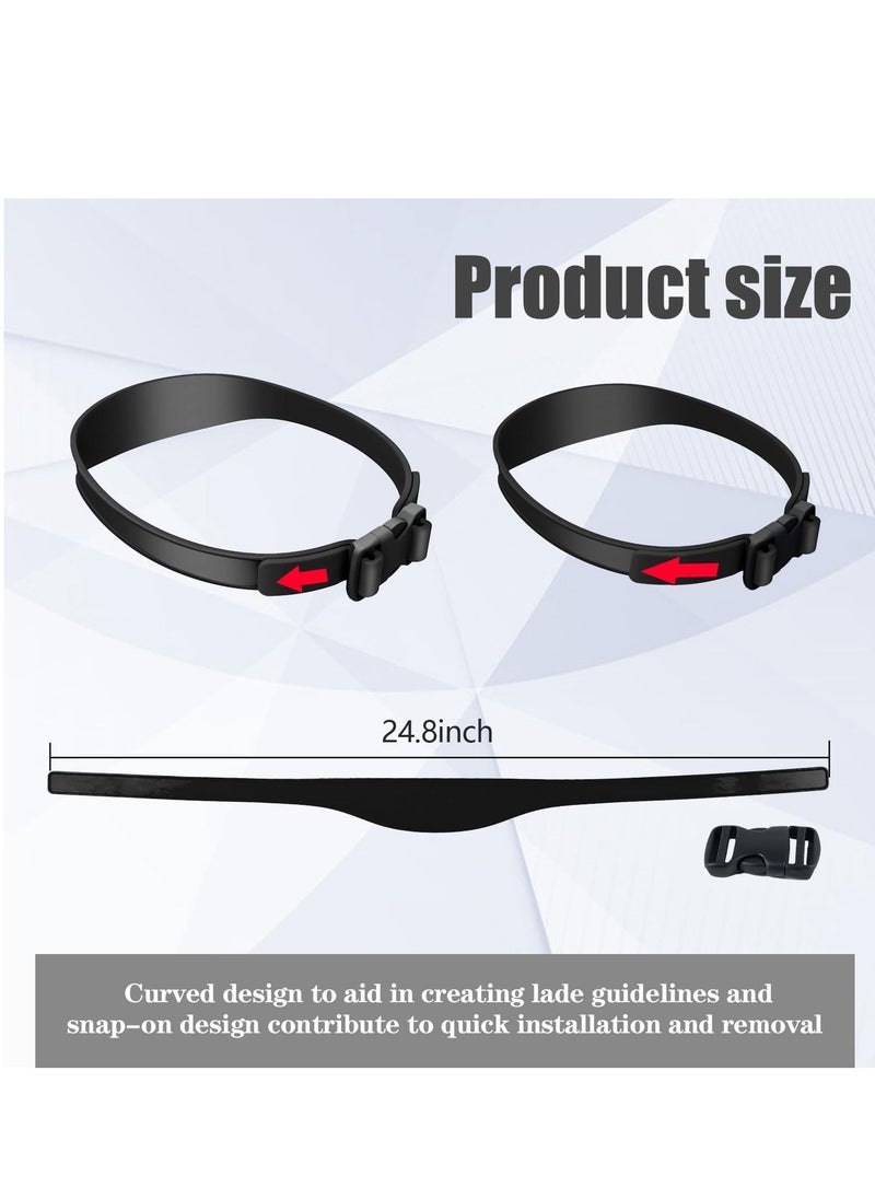 Excefore - Neckline Shaving Template and Hair Trimming Guide, Barber Style DIY Hands-Free Cut Trim and Shave Use for Straight Lines, Non-Slip Skin Safe Silicone, Easy Use Tool Soft Portable (Black) - Image 1