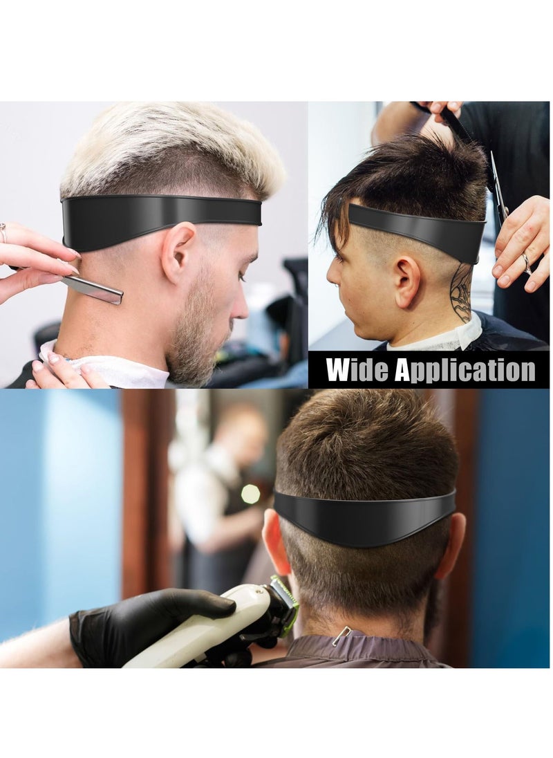 Excefore - Neckline Shaving Template and Hair Trimming Guide, Barber Style DIY Hands-Free Cut Trim and Shave Use for Straight Lines, Non-Slip Skin Safe Silicone, Easy Use Tool Soft Portable (Black) - Image 1