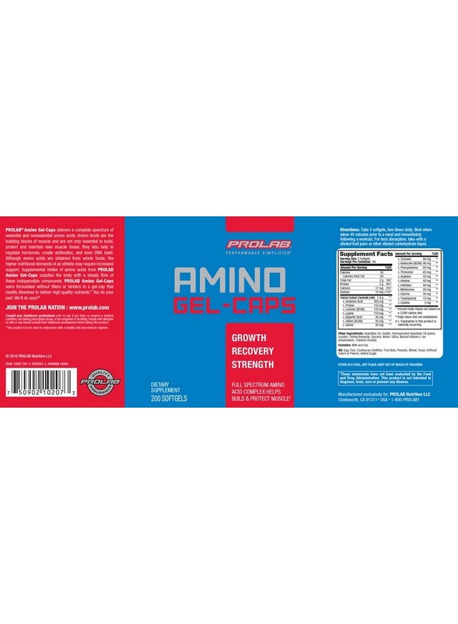 PROLAB PROLAB Amino GEL-CAPS, 200-Count  - Image 5