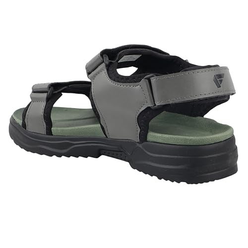 FUEL Combat Comfortable & Lightweight Casual Sports Sandals & Floaters for Mens with Anti-Skid & Flexible Sole for Outdoor (Black-8UK) - Image 3