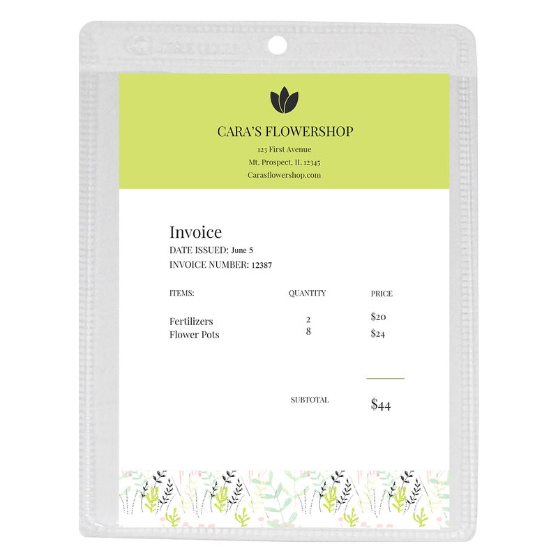 C-Line Vinyl Shop Ticket Holders, Both Sides Clear, 4 x 6 Inches, 50 per Box (80046) - Image 2