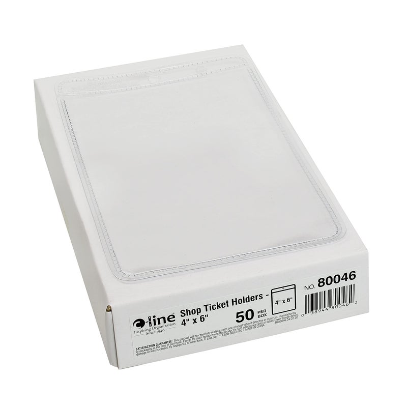 C-Line Vinyl Shop Ticket Holders, Both Sides Clear, 4 x 6 Inches, 50 per Box (80046) - Image 3