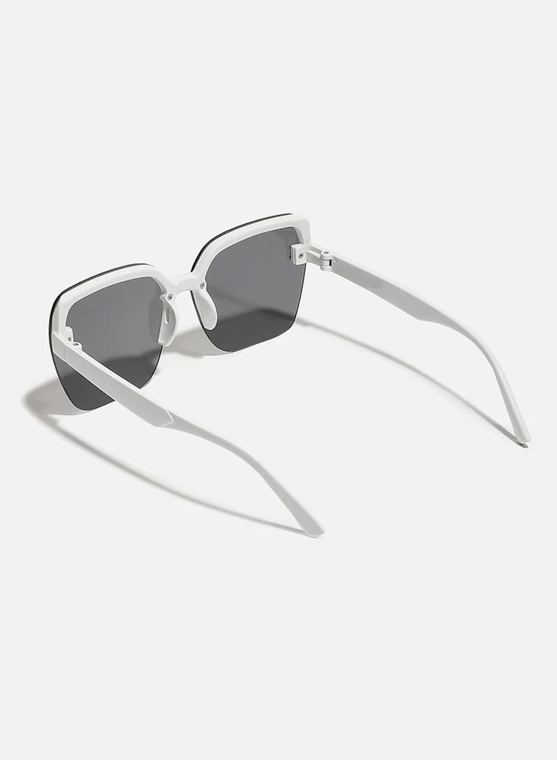 Haute Sauce Tinted Lens Black & White Frame Oversized Sunglass